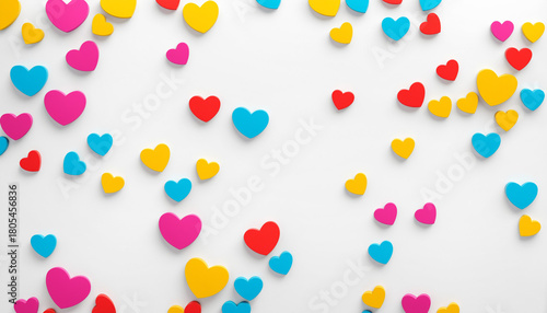 colorful hearts isolated on...