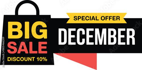 A big sale with a 10% discount is happening in December with a special offer.