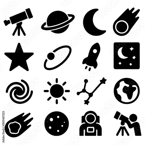 Celestial Symphony: An evocative illustration presents a captivating array of celestial objects, showcasing the wonders of the cosmos.