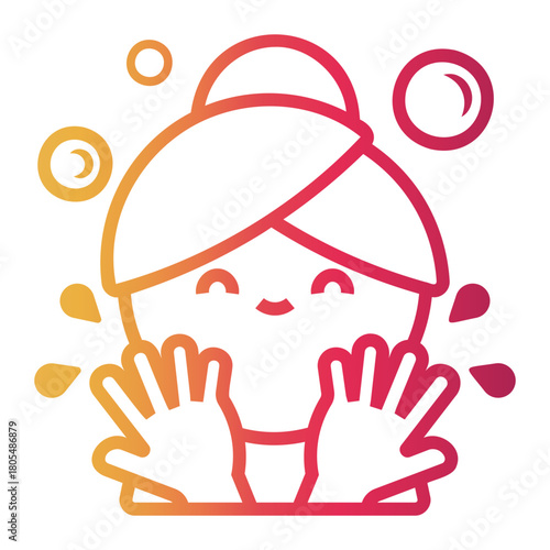 personal hygiene Line Gradient Icon