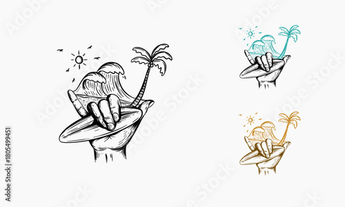 Chill out shaka hand sign