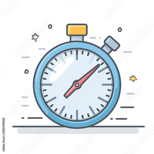 A blue stopwatch icon indicating passing of time