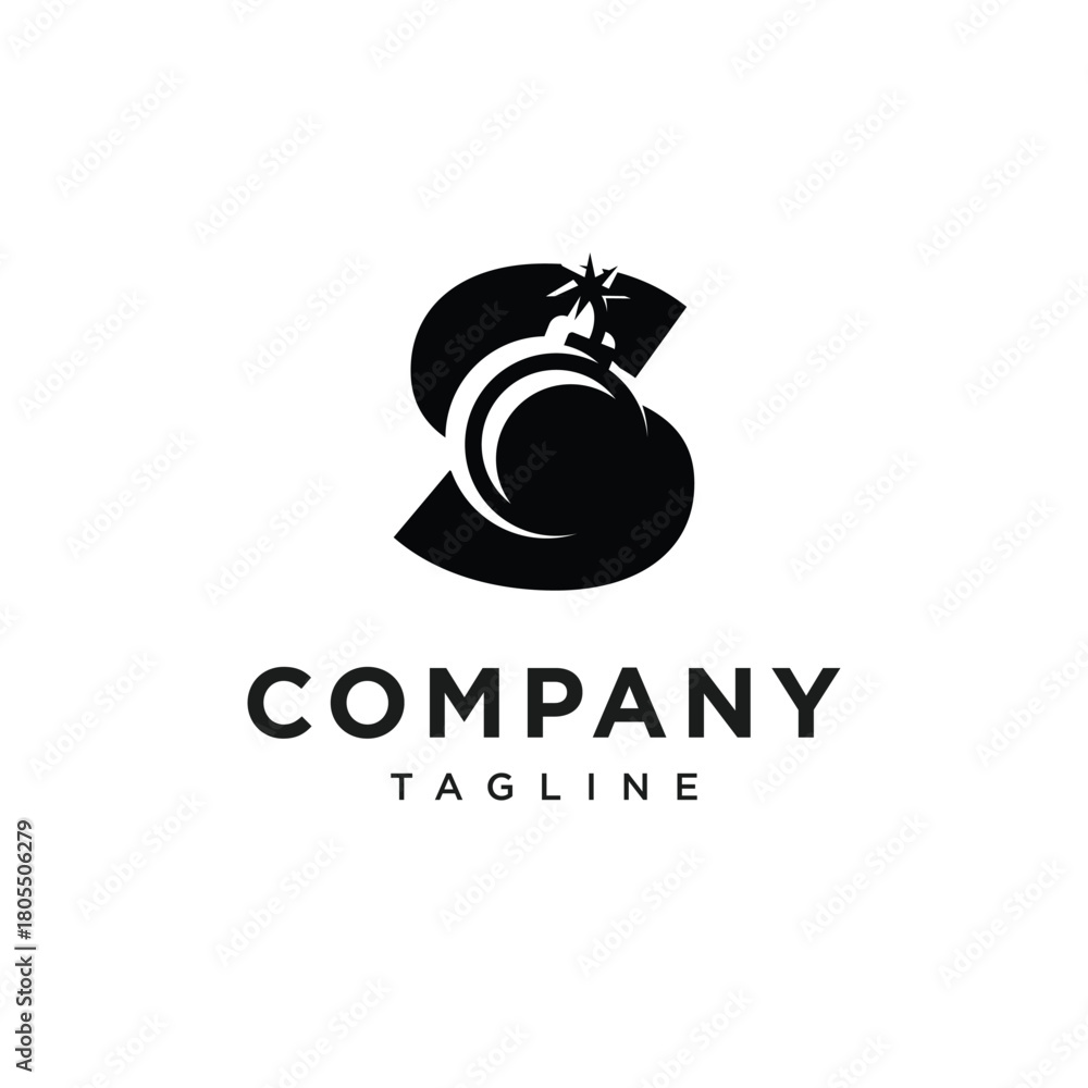 Fototapeta premium Letter S Boom Logo Icon Vector