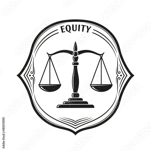 Scales of Justice Symbolizing Equity and Fairness in Law.