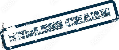 Vintage Style Rubber Stamp Impression Featuring the Phrase Endless Charm