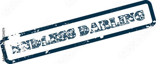 Vintage Style Rubber Stamp Impression Displaying the Phrase Endless Darling