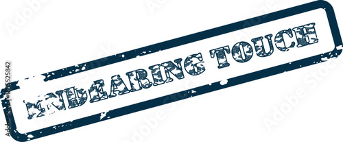 Endearing Touch Textured Grunge Stamp Label Expressing Gentle Affection and Connection