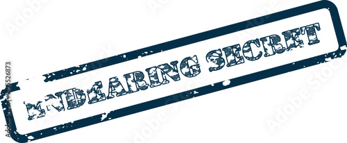 Endearing Secret Stamp Impression in Blue for Themes of Privacy and Untold Stories