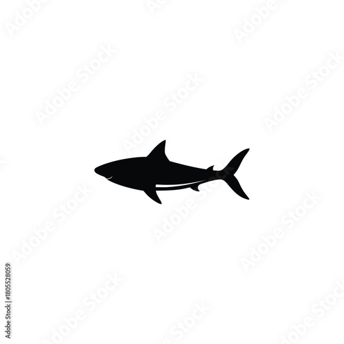 Powerful marlin fish silhouette emphasizing bold ocean predator vector art