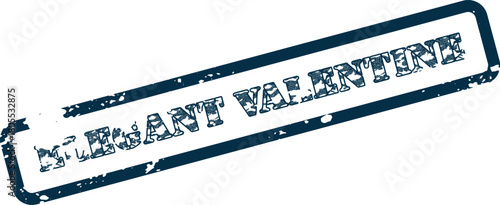 Distressed antique style stamp mark displaying Elegant Valentine perfect for romantic themed designs