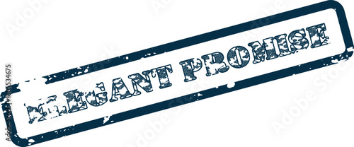 Elegant Promise Grunge Rubber Stamp Design for Official Guarantees and Commitments