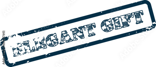 Elegant Gift Distressed Rubber Stamp Mark for Special Present Presentation