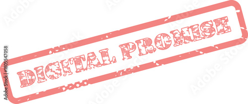 Trustworthy red stamp for digital promise emphasizing commitment, assurance, and reliability in contemporary contexts