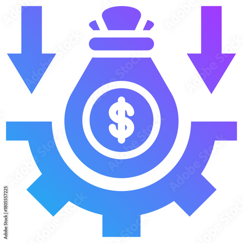 Loss icon for business risk, website, application, printing, document, poster design, etc