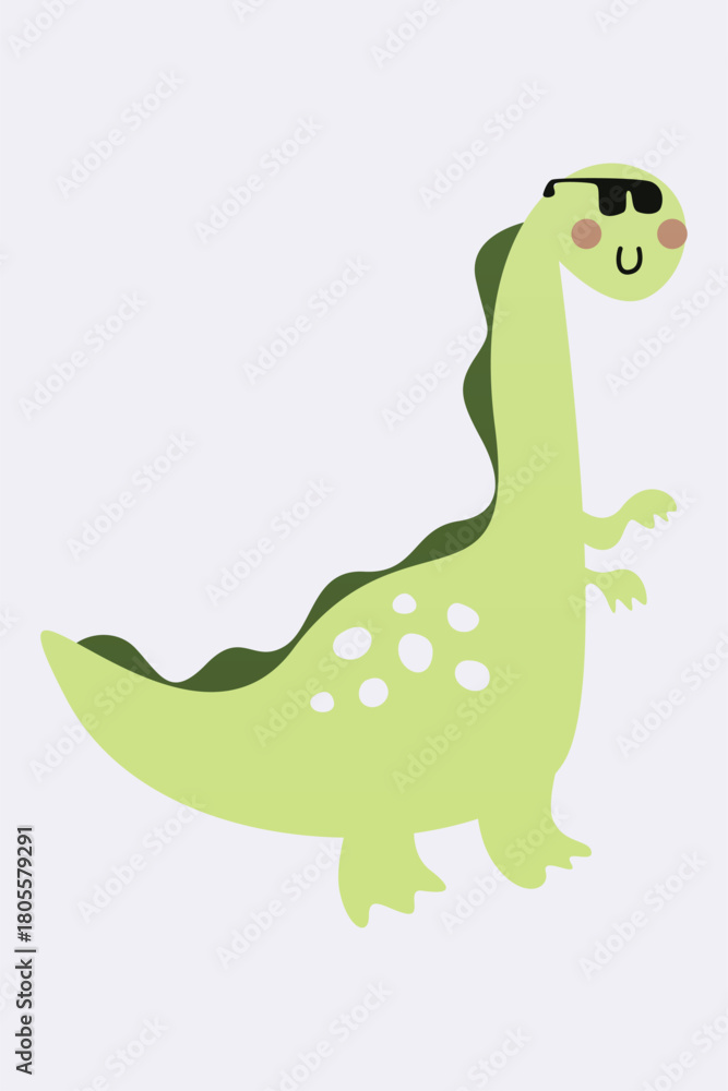 Obraz premium Cute scandinavian dinosaur nursery room wall art decor