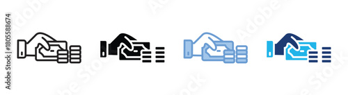 Payment icon set multiple style collection