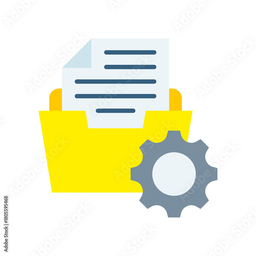 Record Management flat icon