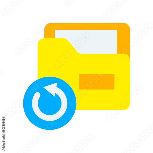 File Backup flat icon
