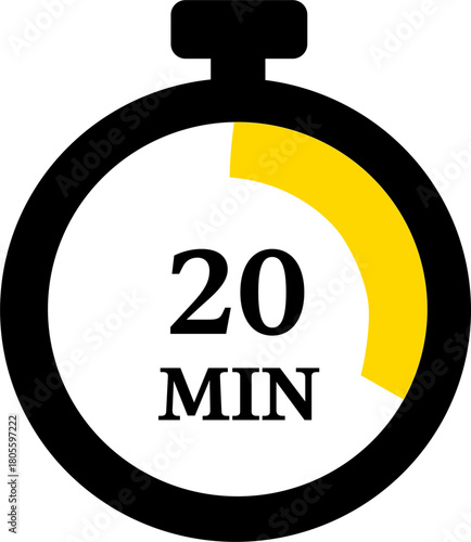 Timer Icon Indicating 20 Minutes Remaining
