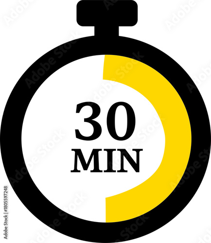 Stopwatch Displaying 30 Minutes Countdown