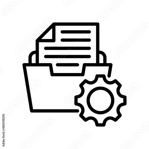 Record Management line icon