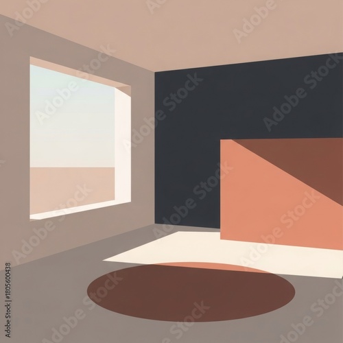 Wallpaper Mural Minimalist Geometric Interior Design, Abstract Modern Architecture Torontodigital.ca