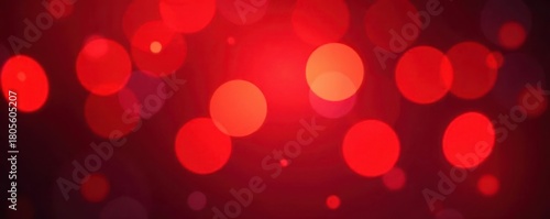Abstract red bokeh, soft glow, festive holiday sparkle, event, celebration