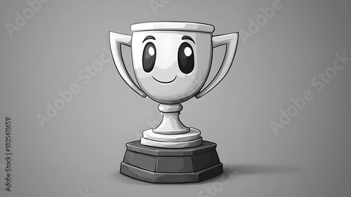 Cute Pixel Art Trophy Illustration