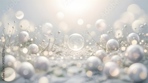 Wallpaper Mural Abstract macro of wet gold glass bubbles and water drops on a shiny luxury liquid texture background Torontodigital.ca