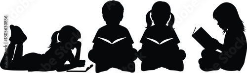 Silhouette surfers standing with surfboards, diverse male and female figures, beach lineup, ocean lifestyle, summer sport, vector illustration, group poses, high-contrast design