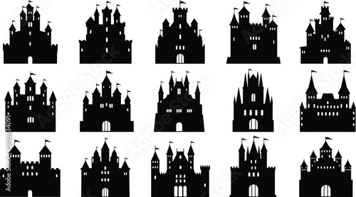 Silhouette icons of gender pairings, male and female figures, black people symbols, grid of couples, diversity, equality, relationship, social demographics vector