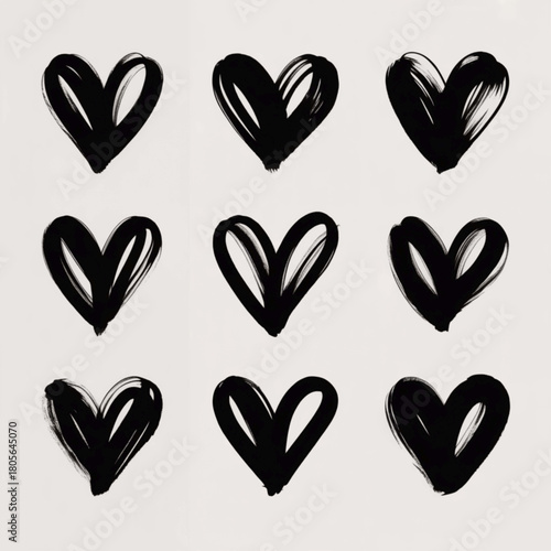 Hearts in Harmony: A collection of nine handcrafted hearts, each a unique embodiment of love and affection, come together in a symphony of emotion.