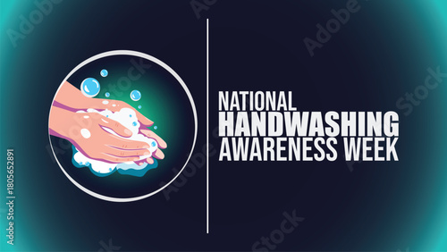 National Handwashing Awareness Week, Hygiene Safety, Clean Hands, Health Protection Illustration