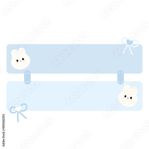 A cute Baby boy board name tag with bunny and bow