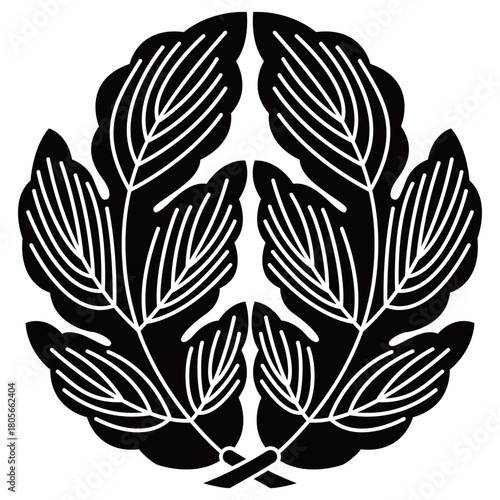 家紋です。抱き菊の葉といいます。