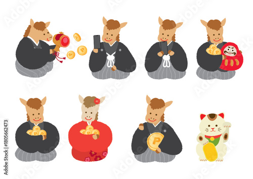 馬のポイントキャンペーンアイコンセット