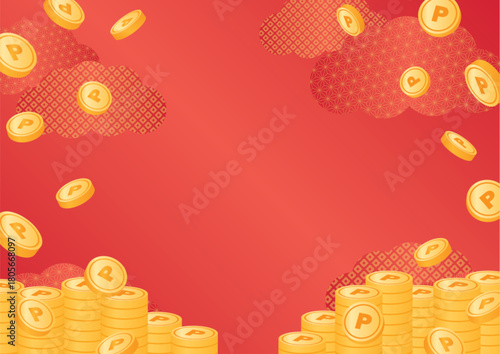 ポイント山分けキャンペーンの和柄背景