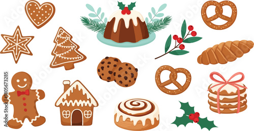 Delicious assortment of festive baked goods perfect for holiday celebrations and treats.