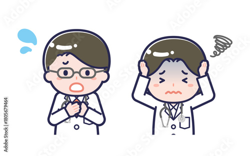 長袖医師／2人組／男女 06