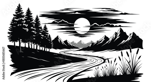 vector illustration of a landscape