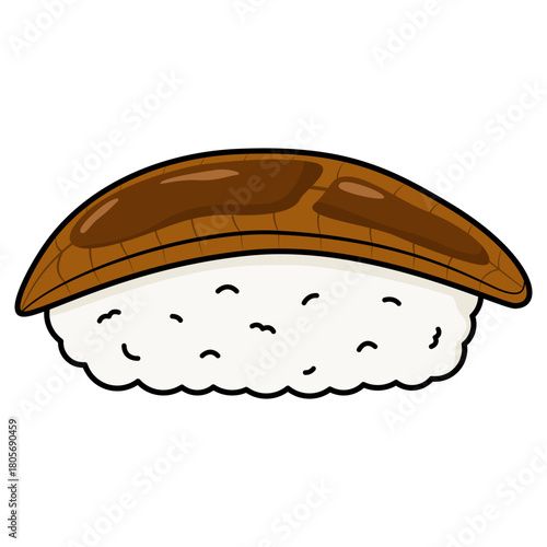 unagi sushi vector illustration