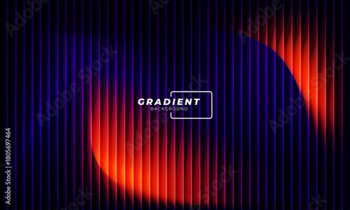 Vibrant gradient with ribbed fractal glass texture pattern and dark circular center. Dynamic abstract artwork perfect for modern banners, marketing visuals, creative backgrounds and artistic projects