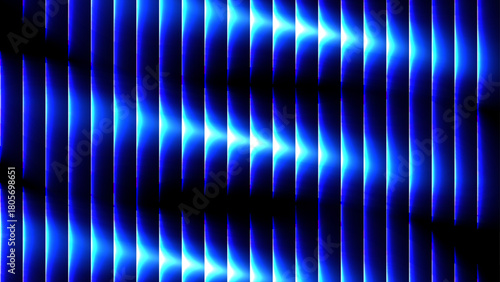 Vibrant gradient with ribbed fractal glass texture pattern and dark circular center. Dynamic abstract artwork perfect for modern banners, marketing visuals, creative backgrounds and artistic projects