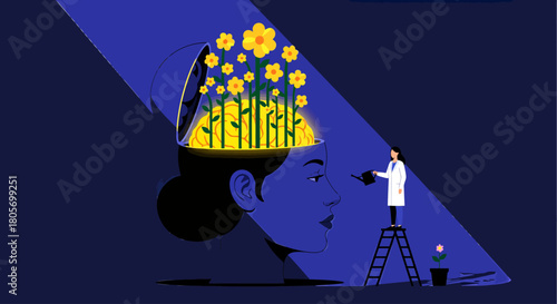 Blossoming Mind Cultivating Mental Health, Growth, and Well-being Through Care