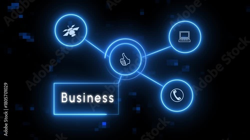 Wallpaper Mural Digital technology network system animation. Global network connection concept. Torontodigital.ca