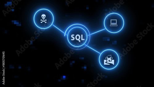 Wallpaper Mural Digital technology network system animation. Global network connection concept. Torontodigital.ca