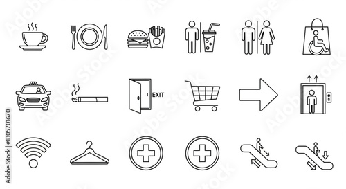 Public Service Outline Icons
