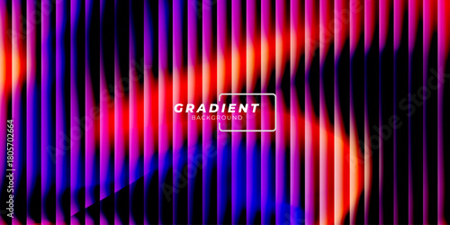 Vibrant gradient with ribbed fractal glass texture pattern and dark circular center. Dynamic abstract artwork perfect for modern banners, marketing visuals, creative backgrounds and artistic projects