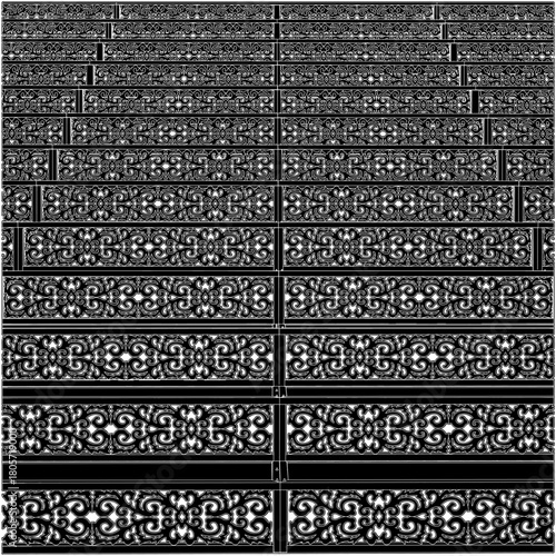Ornamental Stair Steps Vector. Decorative Retro Vintage Stairs That Use Metal In Their Design. Illustration Isolated On White Background. 