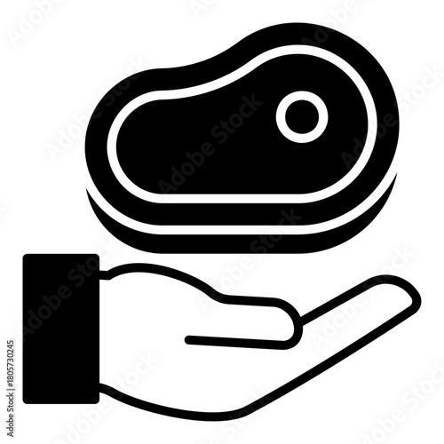 Icon of alms of sacrificial meat on Eid al-Adha